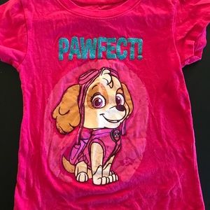 Girls XS 4-5, hot pink Skye Paw Patrol t-shirt
